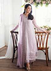 Luxe by Azure Embroidered Chiffon Suits Unstitched 3 Piece AZU25ED3 Twilight Levender - Festive Collection